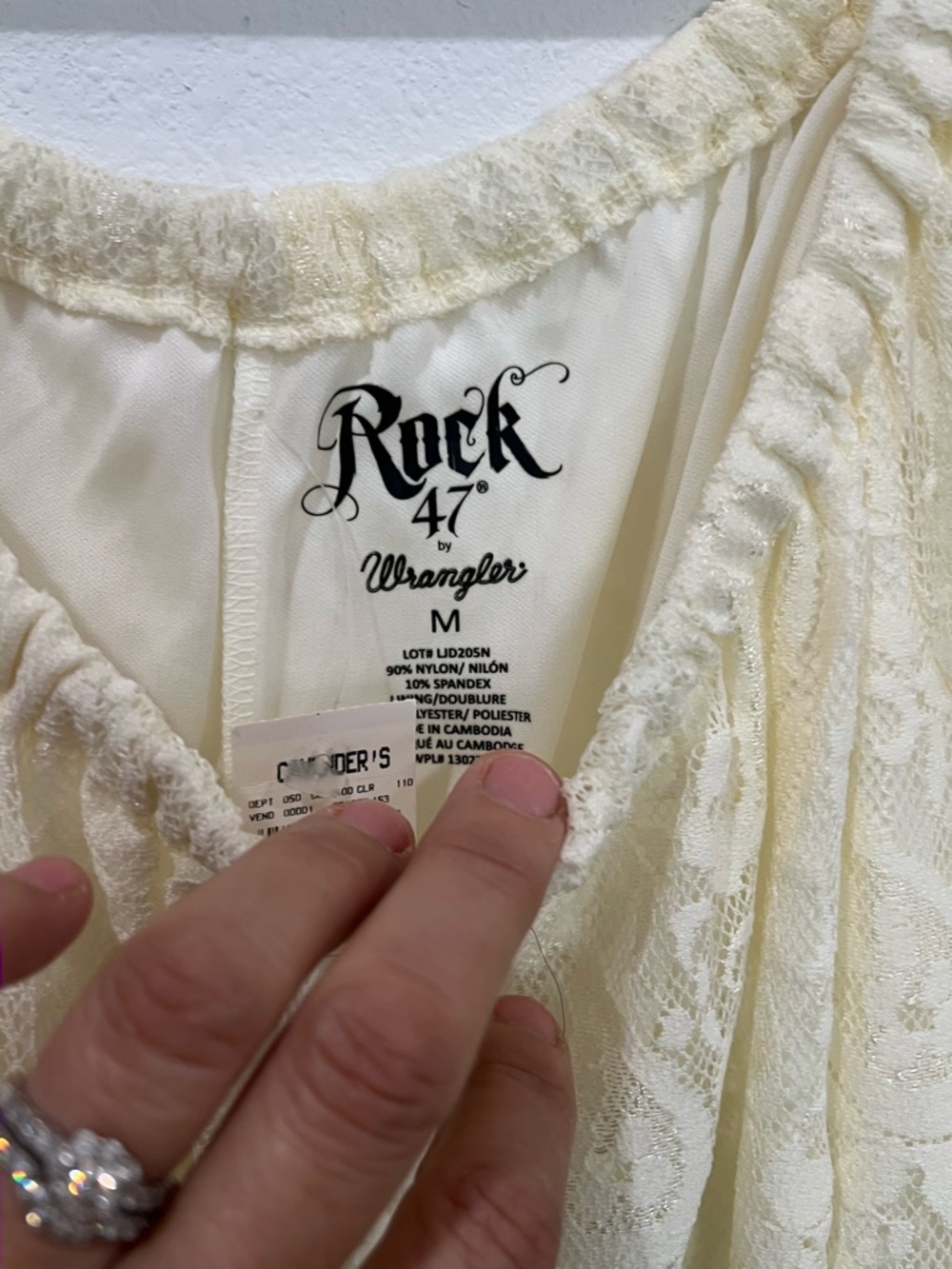 Rock Cream Lace Long-Sleeve Boho Dress - Picture 5 of 7